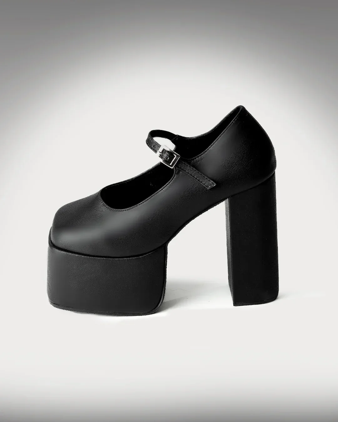 Mary Jane Platform Pump In Black - Image 3
