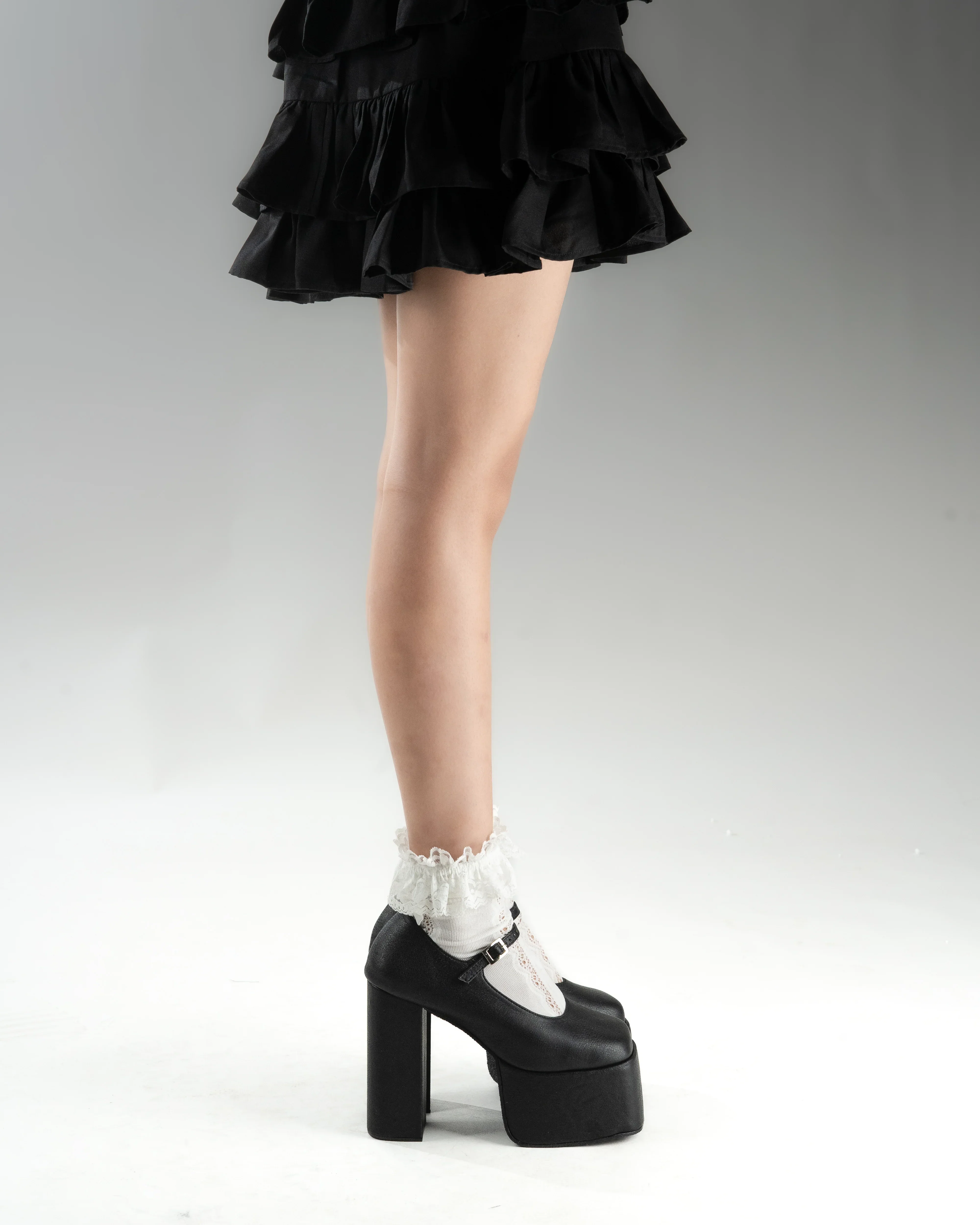 Mary Jane Platform Pump In Black - Image 5