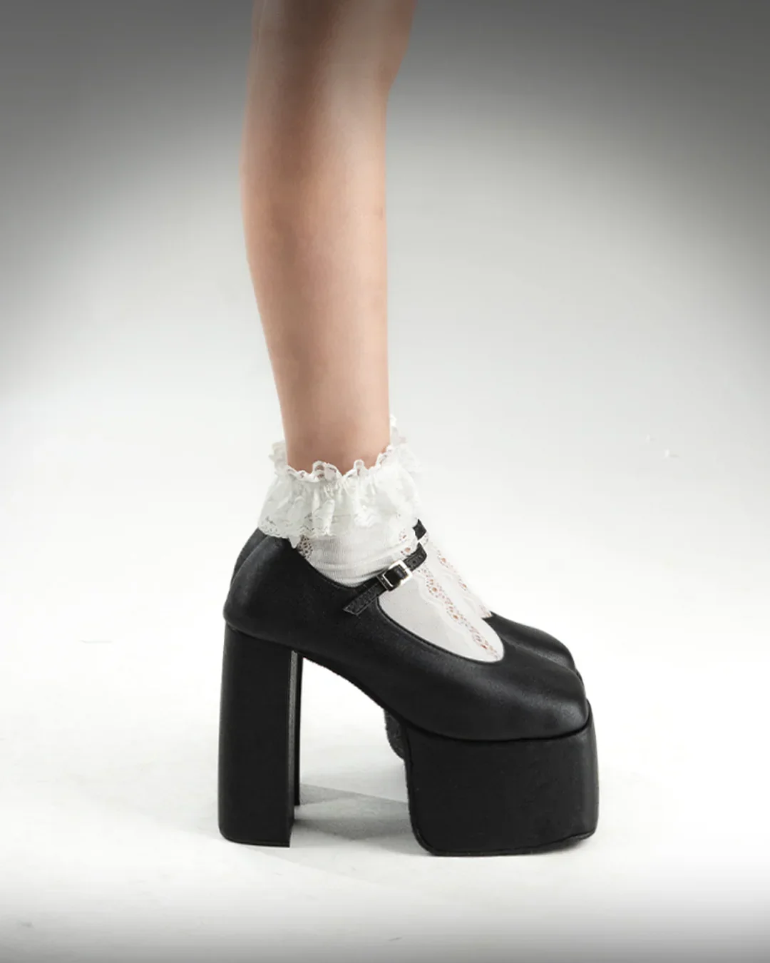 Mary Jane Platform Pump In Black - Image 6