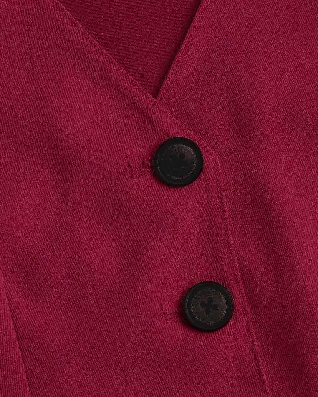 Matching Set of Vest Coat and Trouser in Burgundy - Image 3
