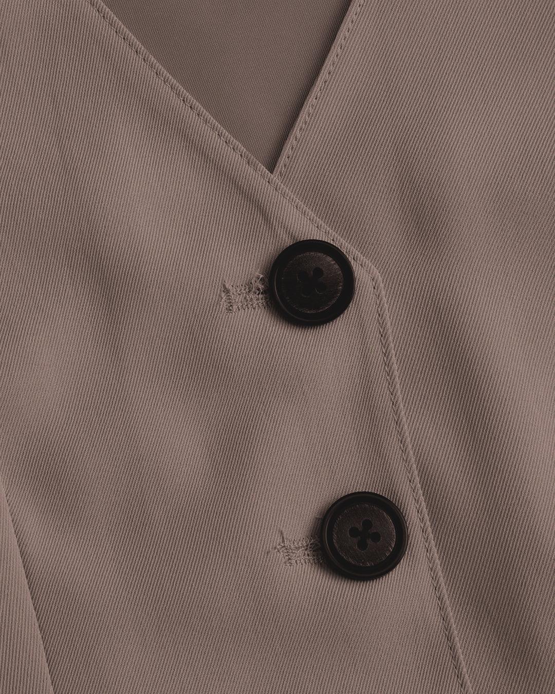 Matching Set of Vest Coat and Trousers in Cappuccino - Image 4