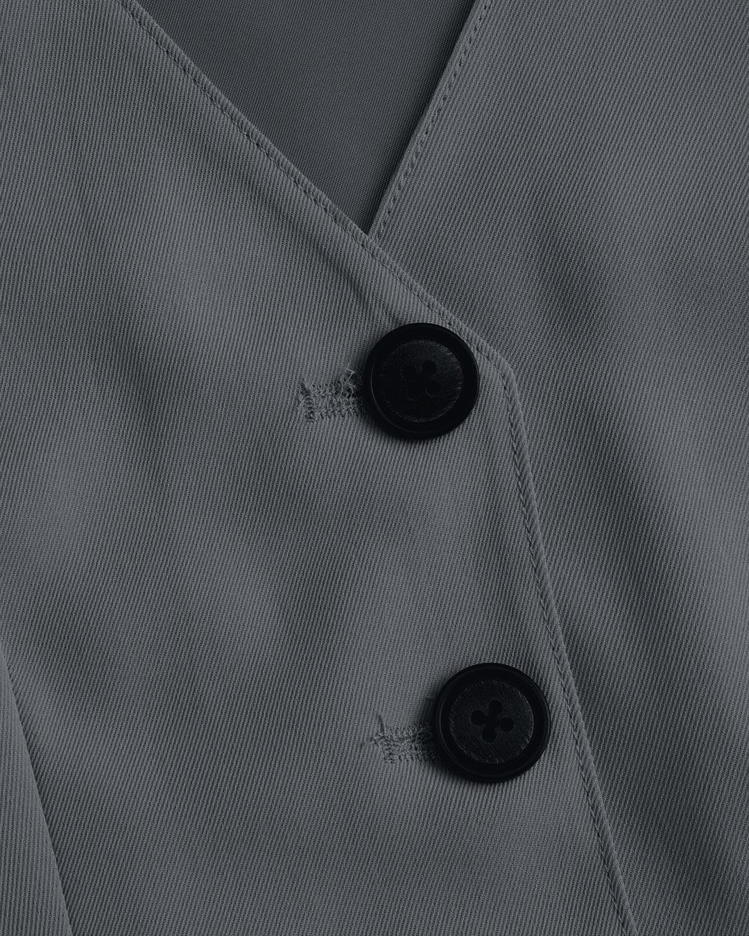 Matching Set of Vest Coat and Trousers in Grey - Image 4