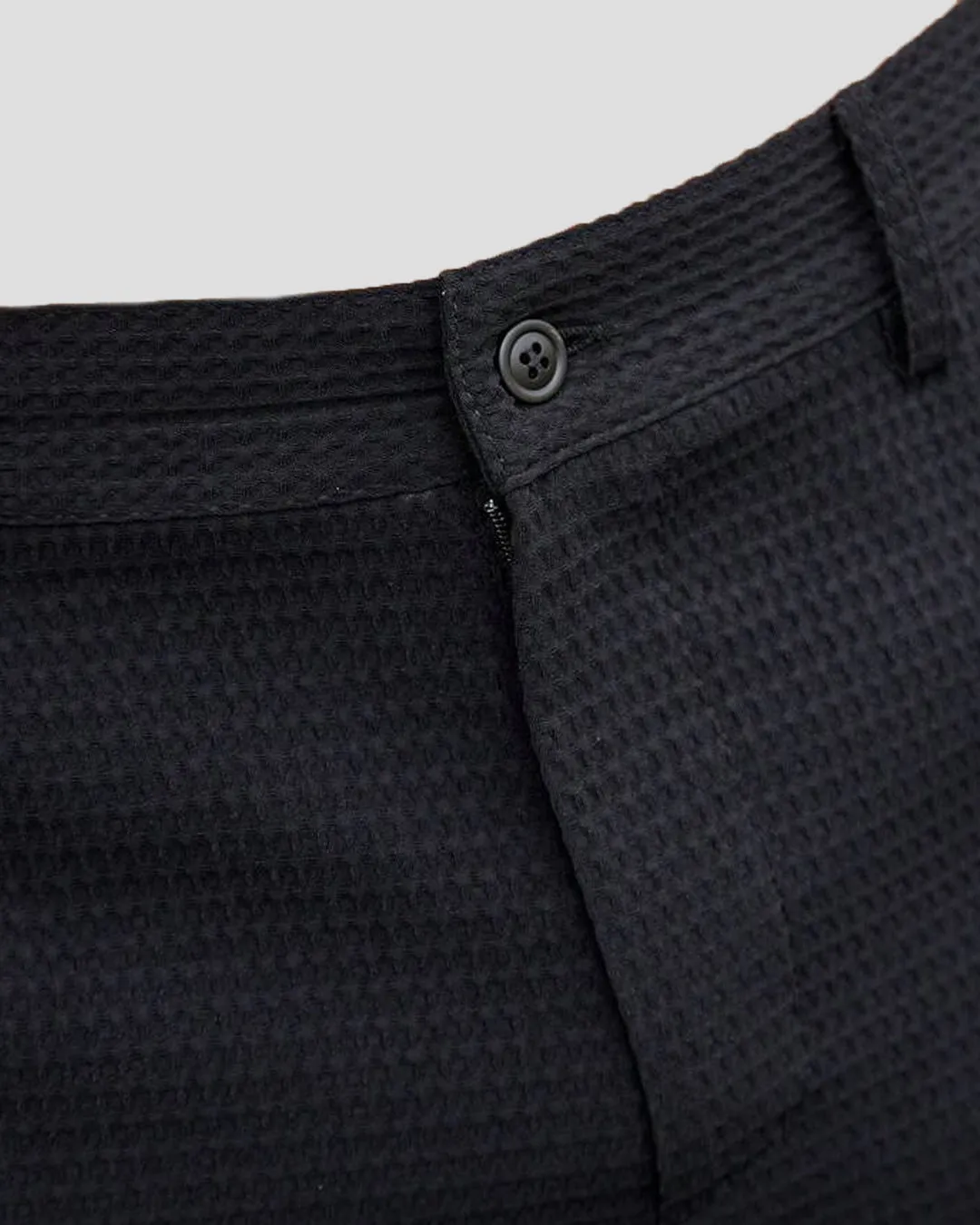 Men Black Pocketed Knit Casual Shorts - Image 3