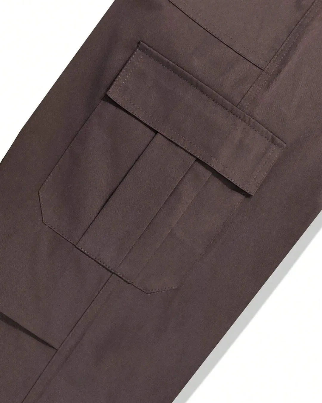 Men Brown Straight Leg Cargo Pants - Image 3