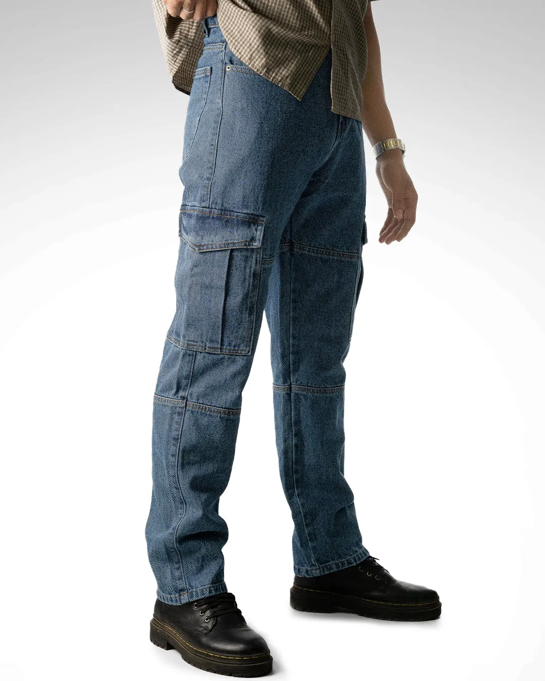 Men Loose Fit High-Rise Relaxed Jeans - Image 2