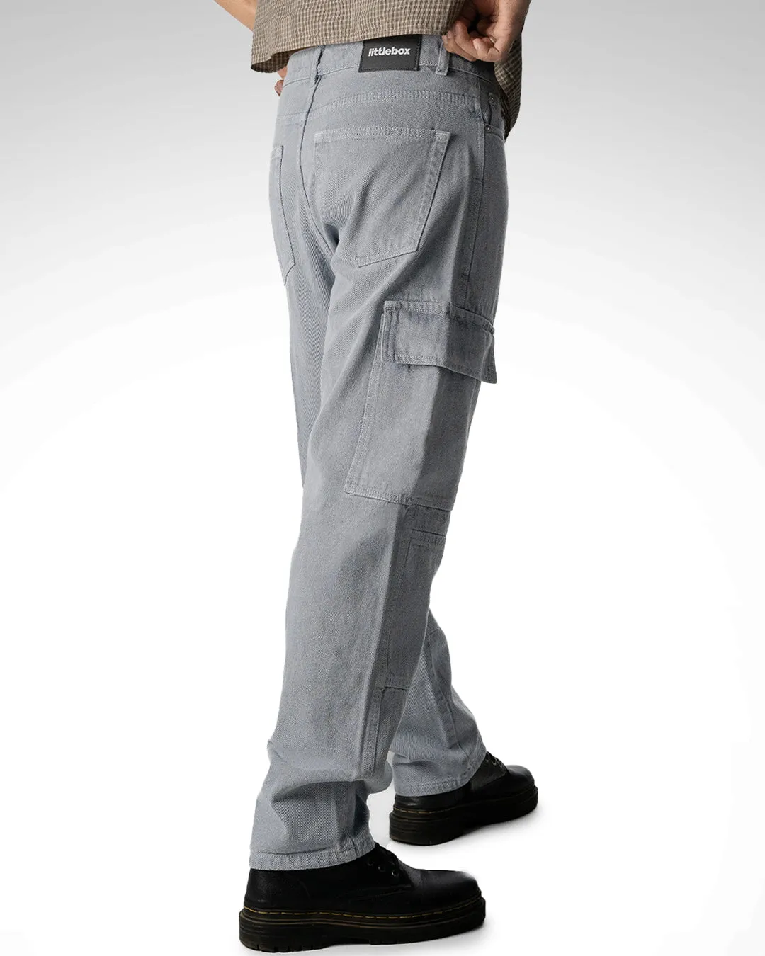 Men Regular Mid Rise Grey Jeans - Image 3