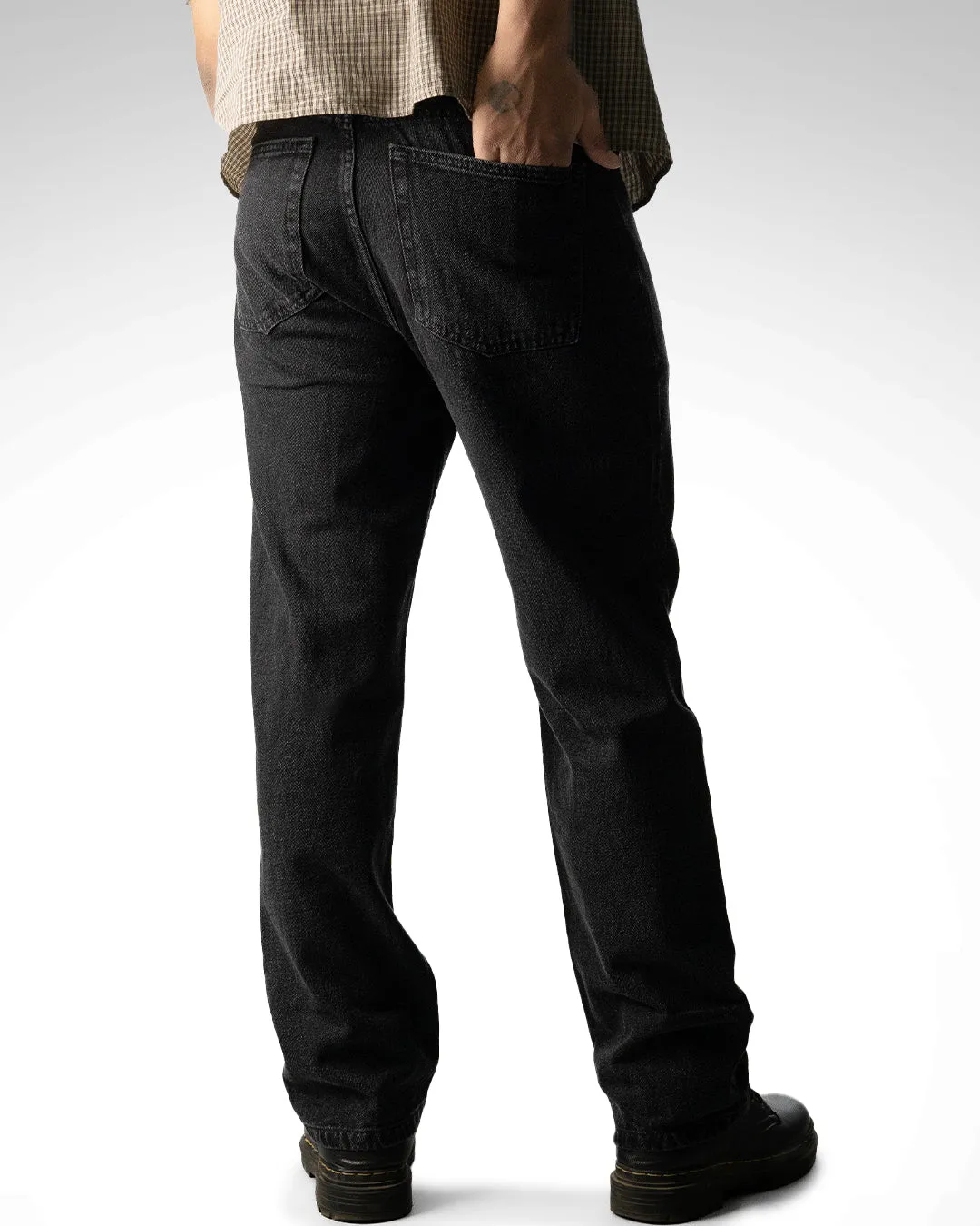 Men Wide Leg Baggy Regular Loose Fit Jeans - Image 3