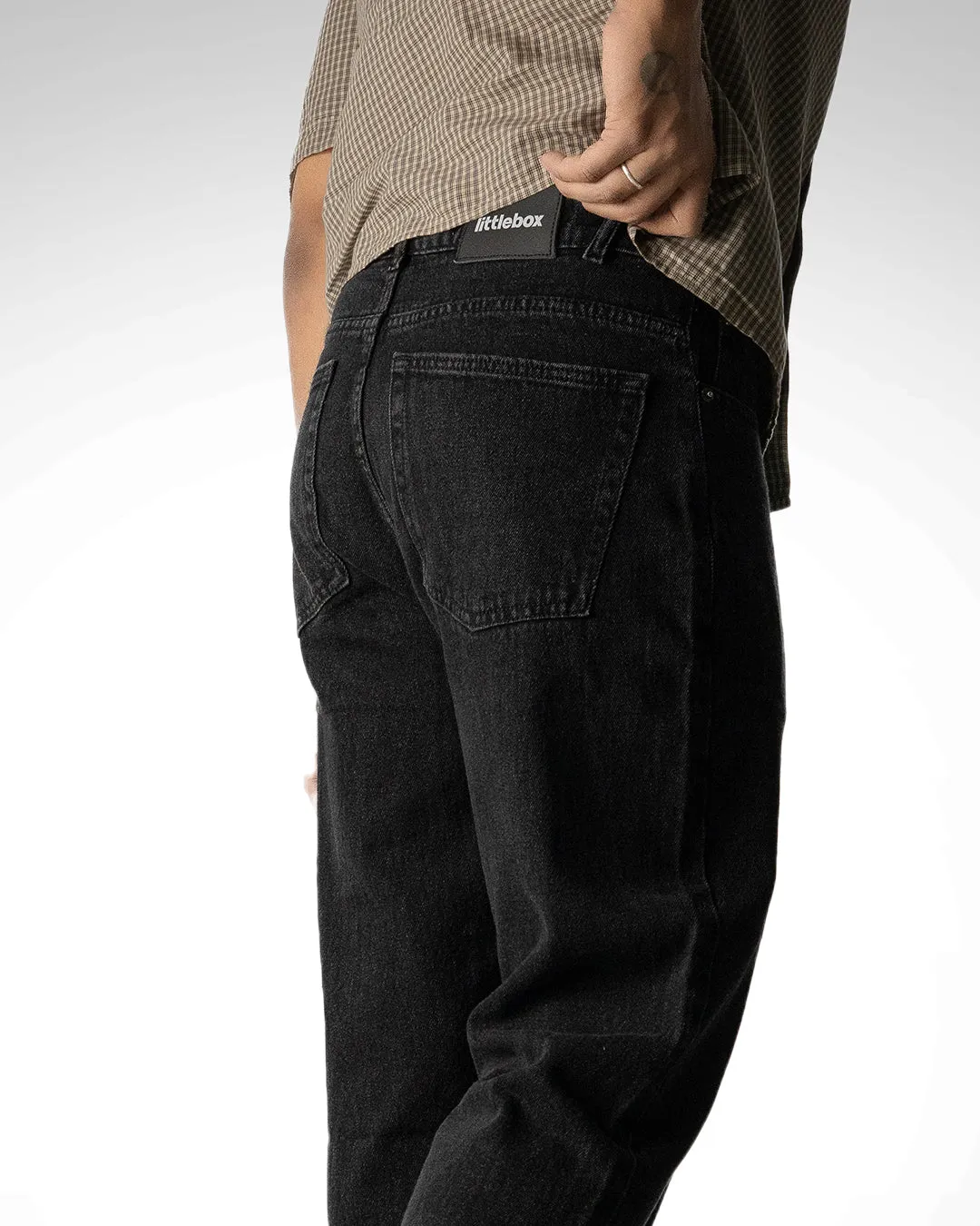 Men Wide Leg Baggy Regular Loose Fit Jeans - Image 4