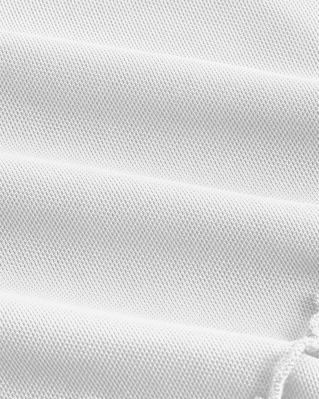 Mesh Panel Short Sleeve White Crop Top - Image 3