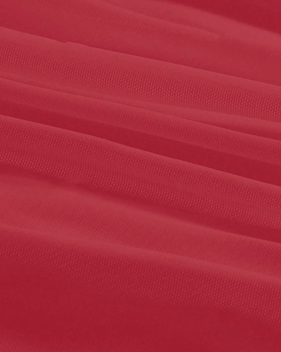 Mesh Ruffle Red Maxi Dress - Image 3