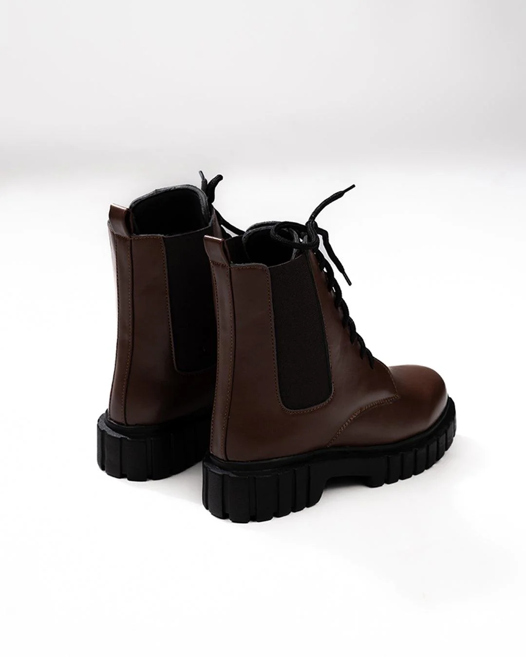 Mid Calf Lace Up Motorcycle Combat Shoes - Image 4
