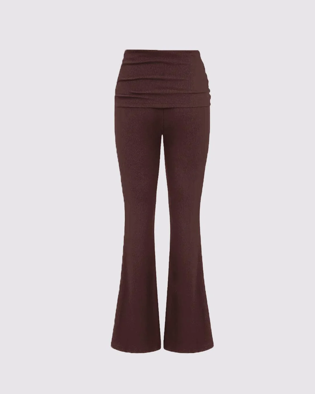 Mid Rise Flared Pant In Chocolate Brown - Image 2