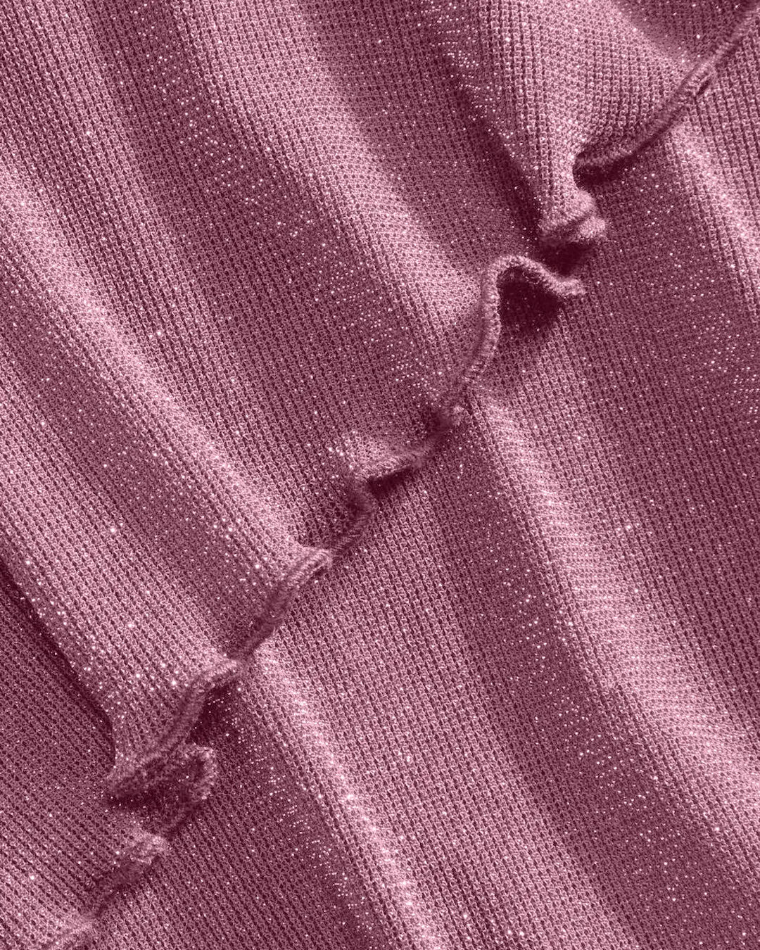 Mid Rise Glitter Ruffled Hem Layered Mini Skirt in Pink - Image 4