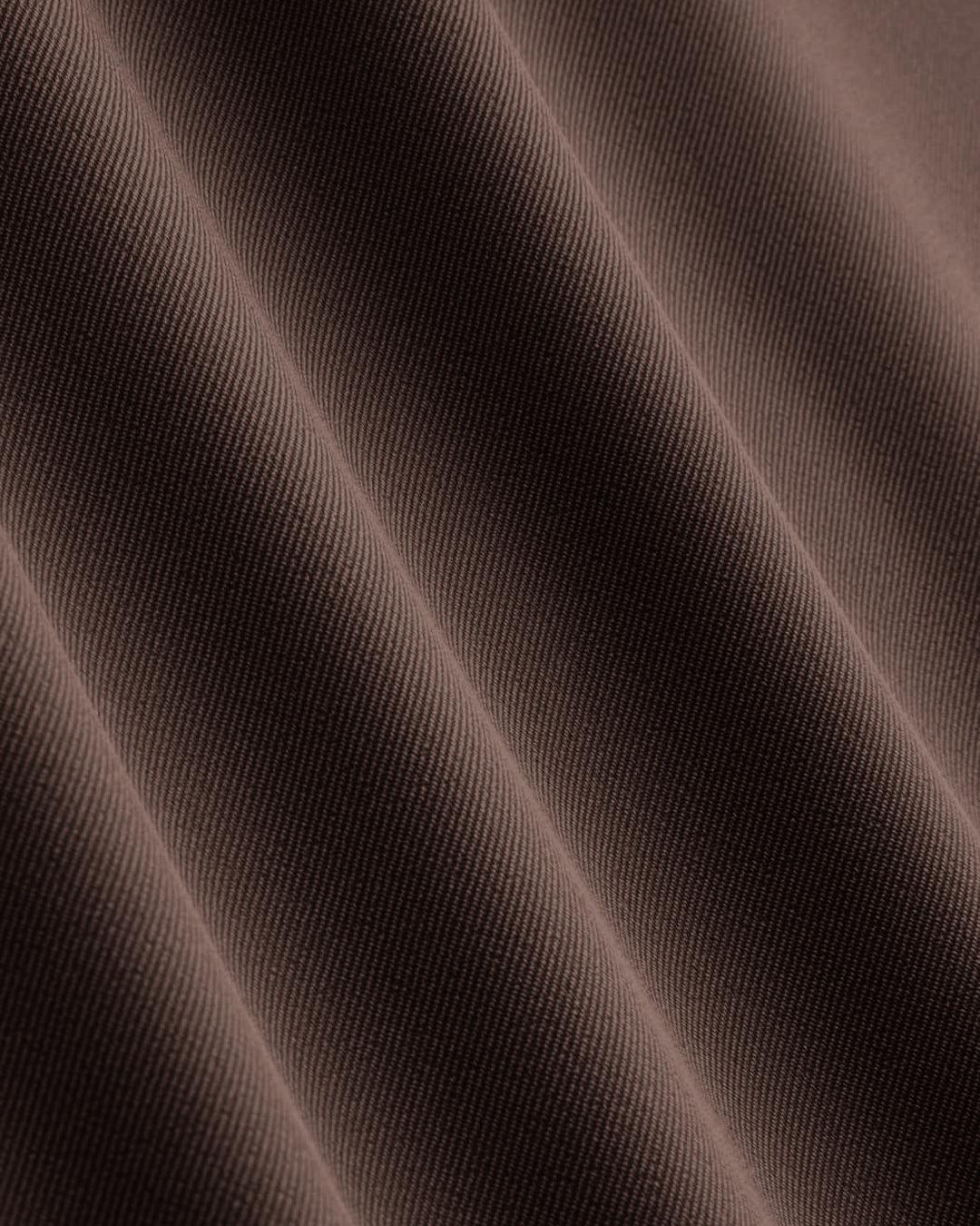 Mid Rise Solid Pleated Belted Straight Leg Trousers In Coco Brown - Image 3