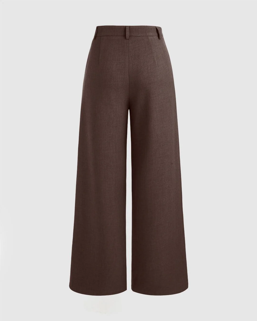 Mid Rise Solid Pocket Straight Leg Trousers In Coco Brown - Image 3
