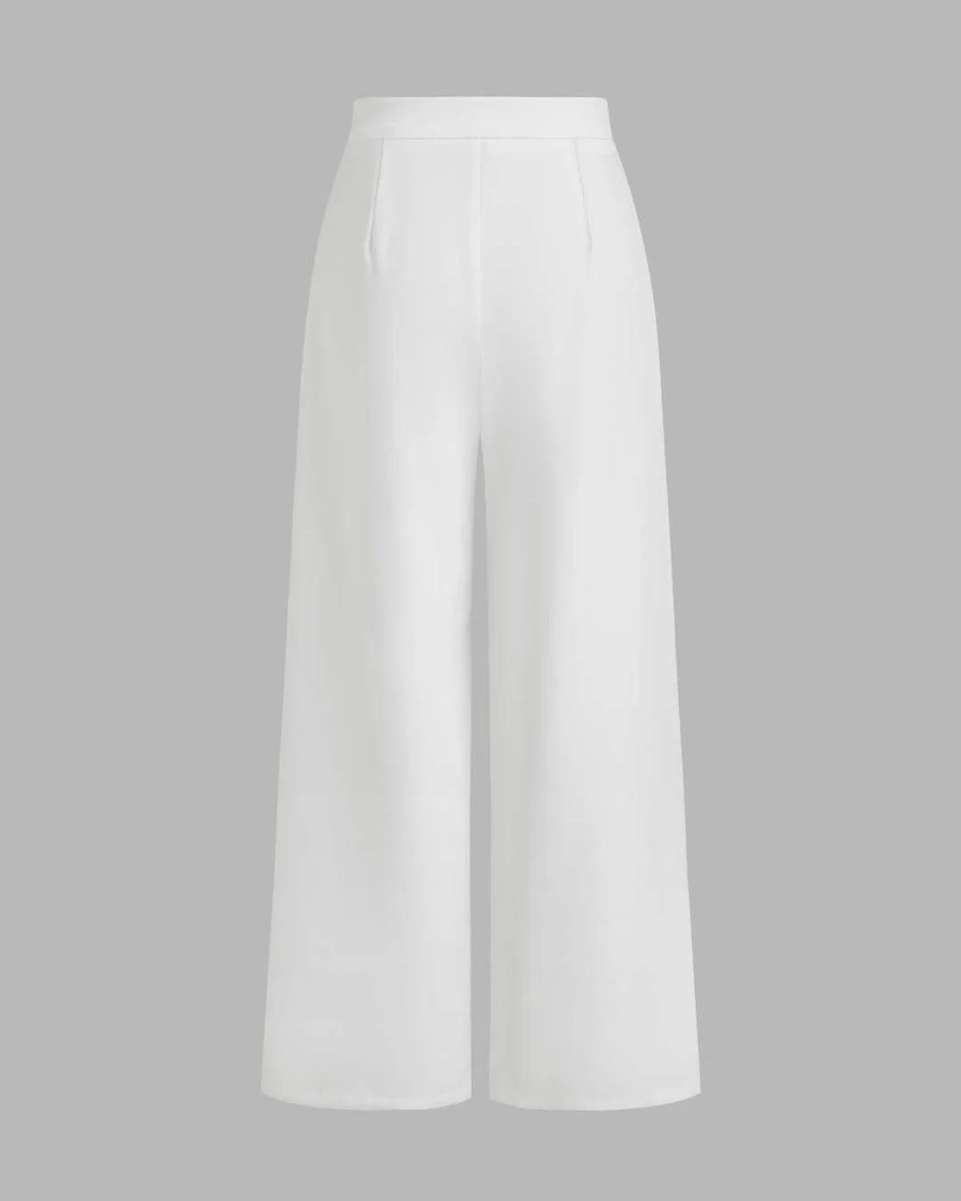 Minimalist Wide Leg Pants In White - Image 2