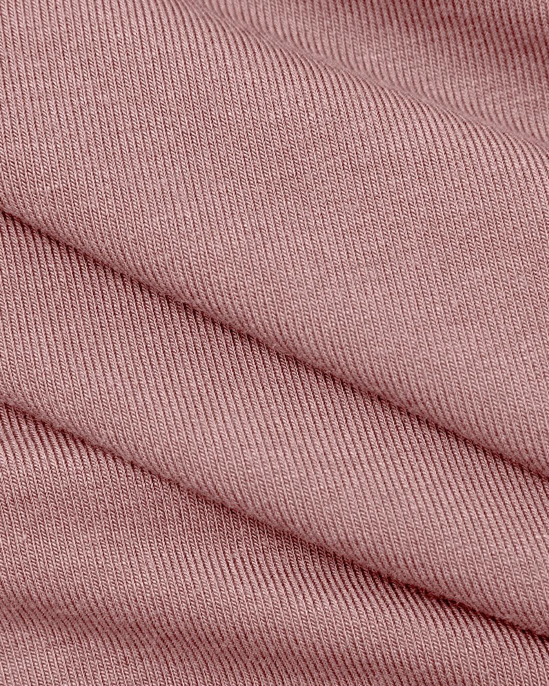 Mock Neck Asymmetric Ruched Tank Top In Dusty Pink - Image 3