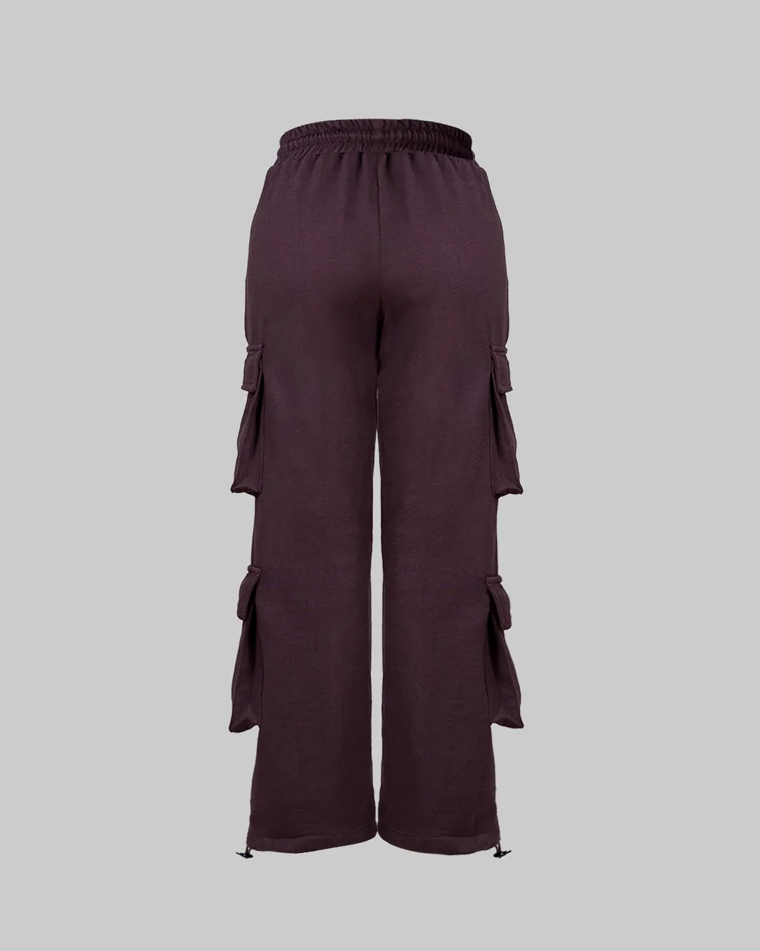Multipockets Style Drawstring Cargo In Chocolate Brown - Image 5