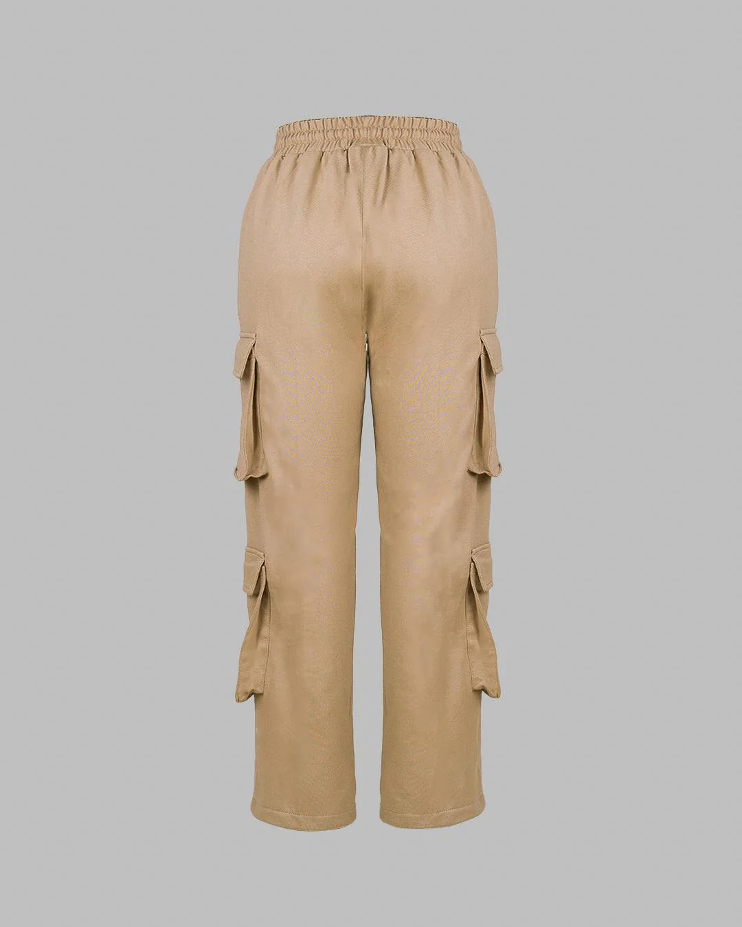 Multipockets Style Drawstring Cargo In Minimal Brown - Image 5