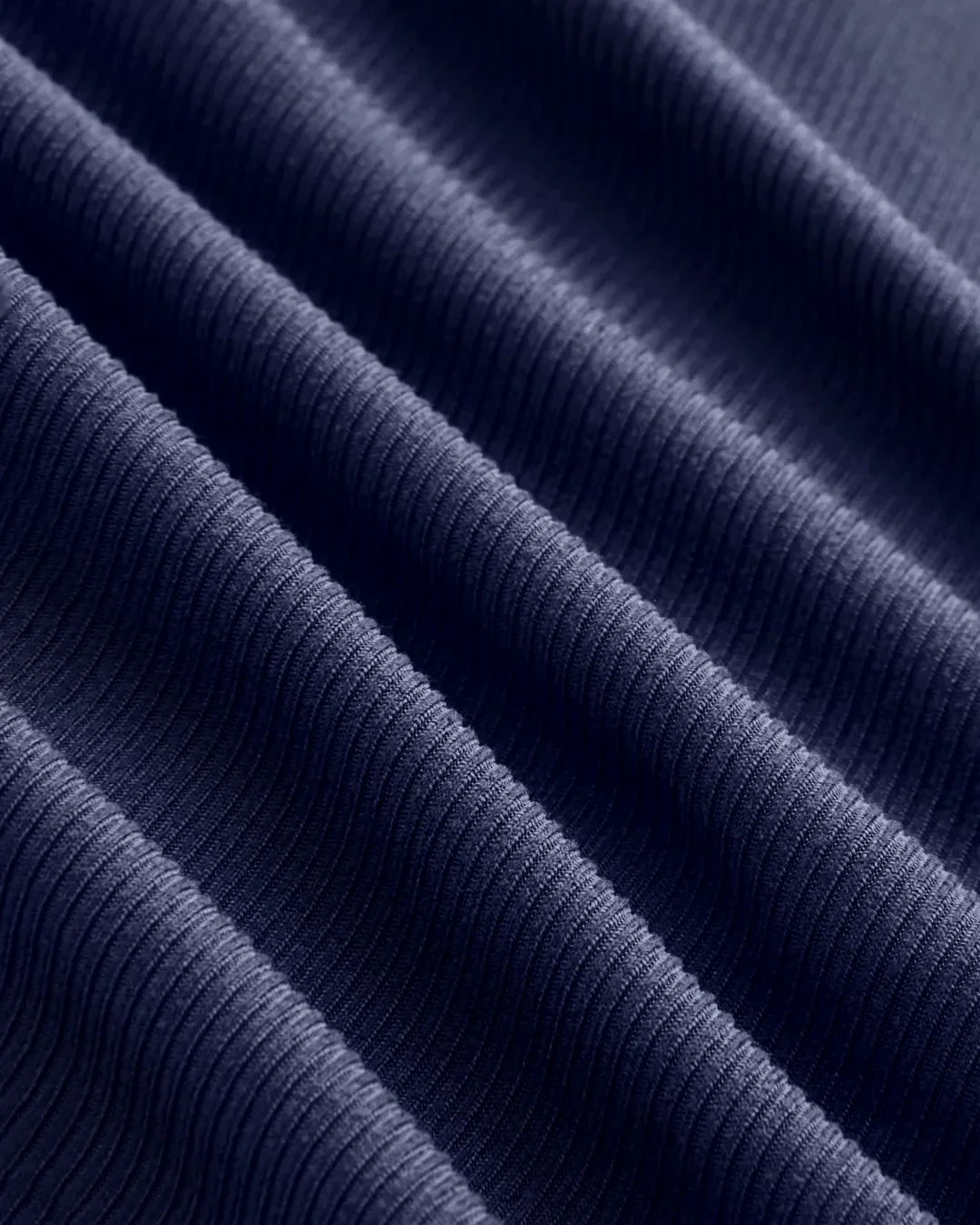 Navy Blue Fitted Knit Half Sleeve Top - Image 4