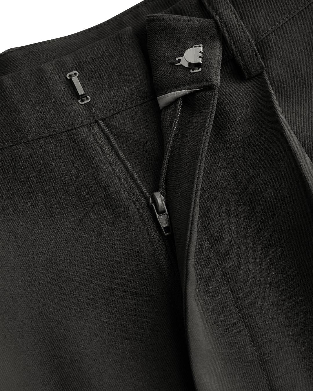 New Nostalgia Pleated Wide Leg Trousers In Black - Image 4