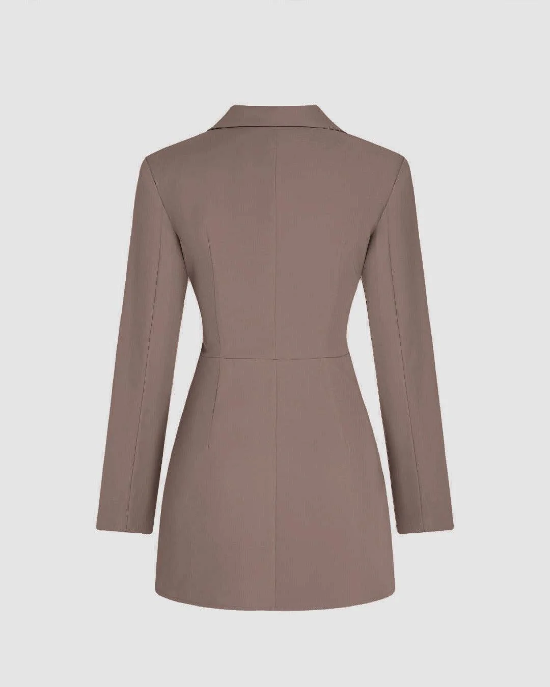 Tailored Fit and Long Sleeves Blazer Mini Dress in Brown - Image 3