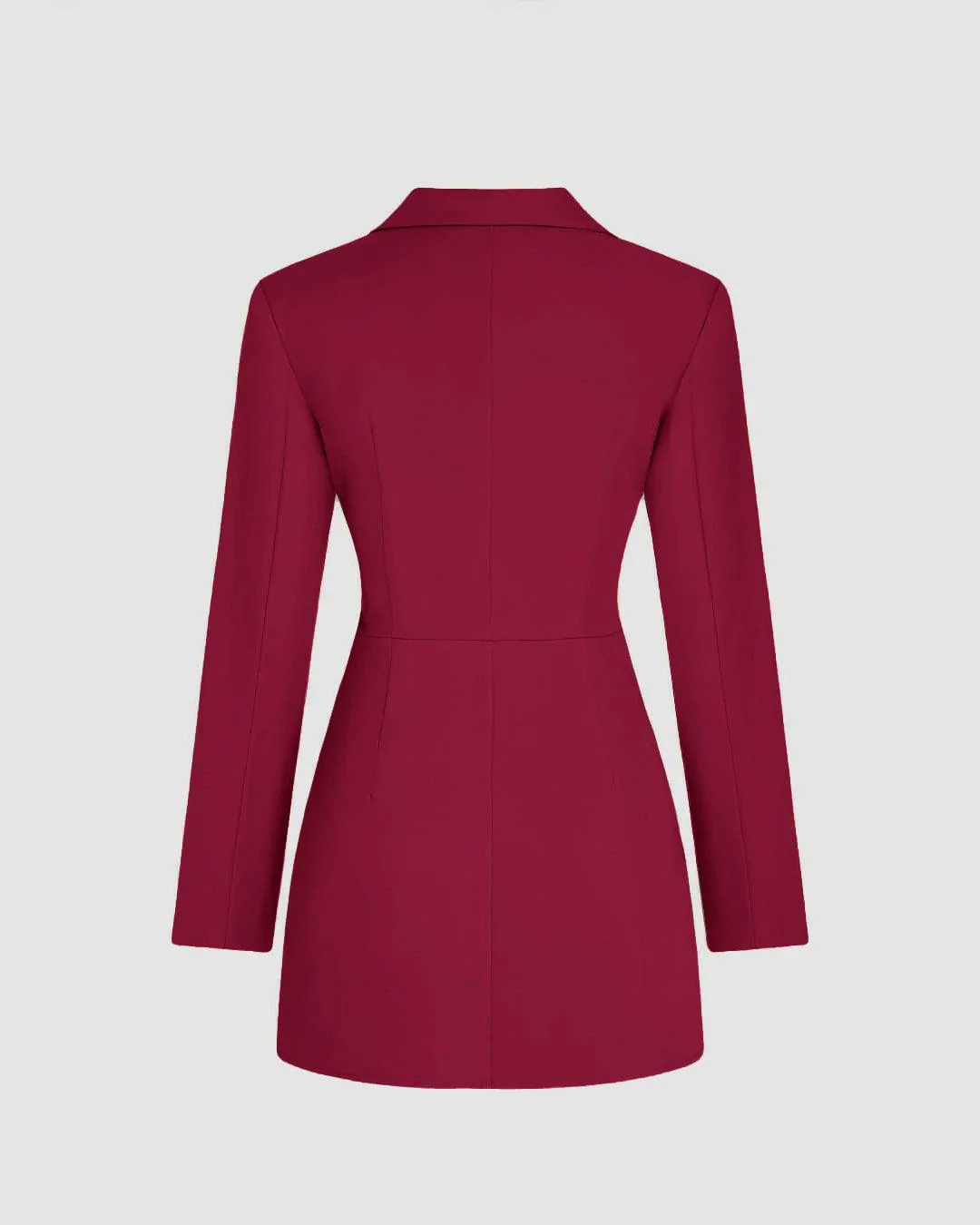 Structured Blazer Formal Mini Dress in Redberry - Image 2