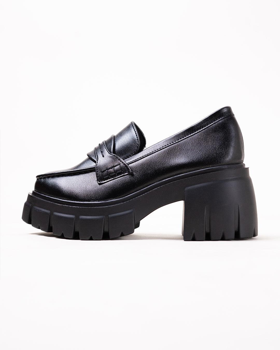 Off Duty Aesthetic Chunky Black Trending Loafers - Image 5