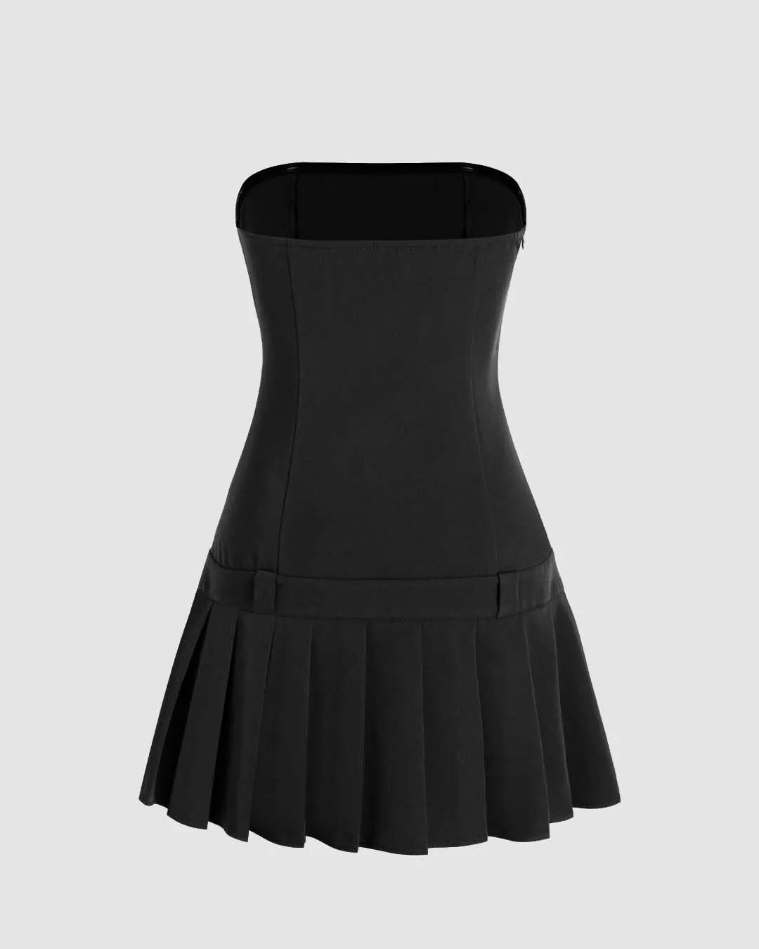 Off Shoulder Pleated Cocktail Dress - Image 2