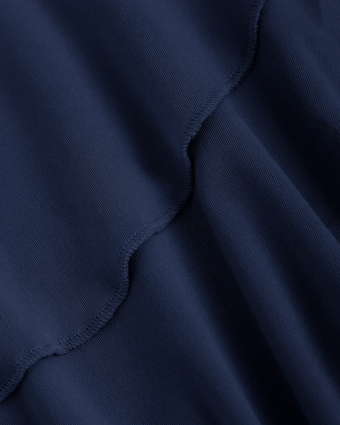 One Shoulder Asymmetrical Mini Dress in Navy Blue - Image 4