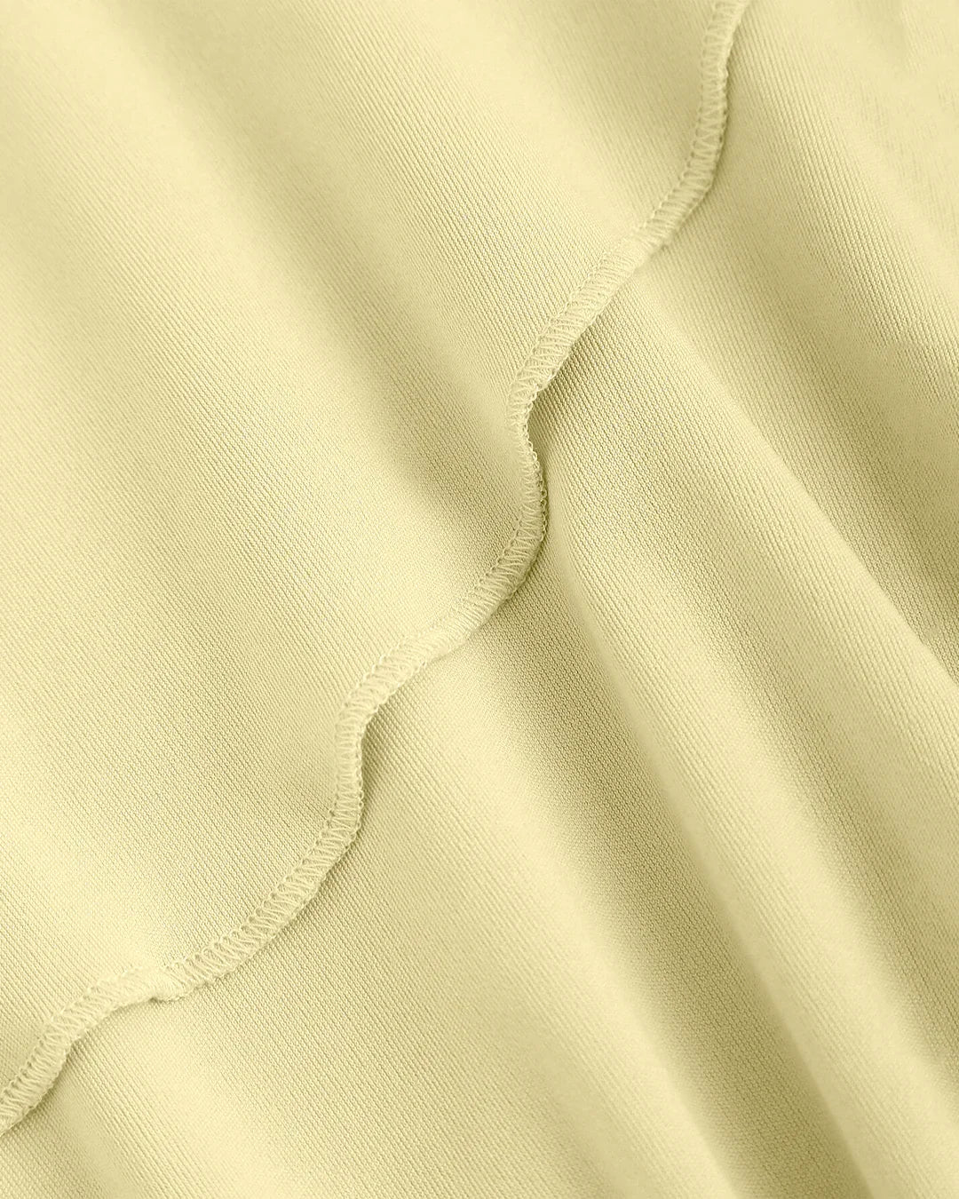 One Shoulder Ruched Layered Mini Dress in Vanilla - Image 3