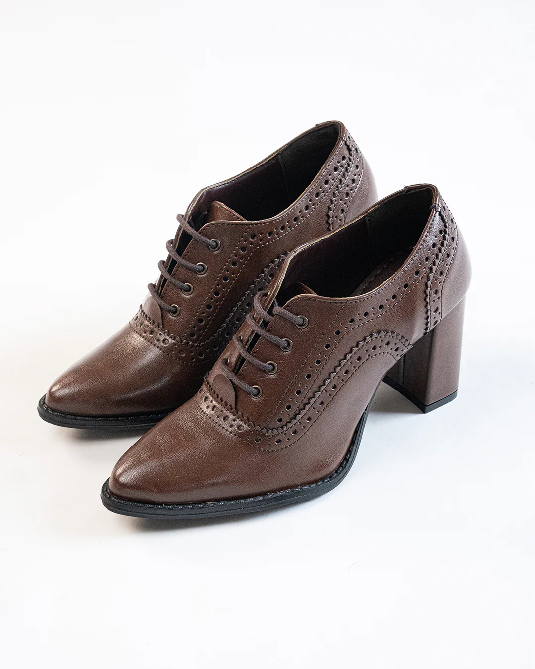 Oxford Lace Up Brogue Boots - Image 5