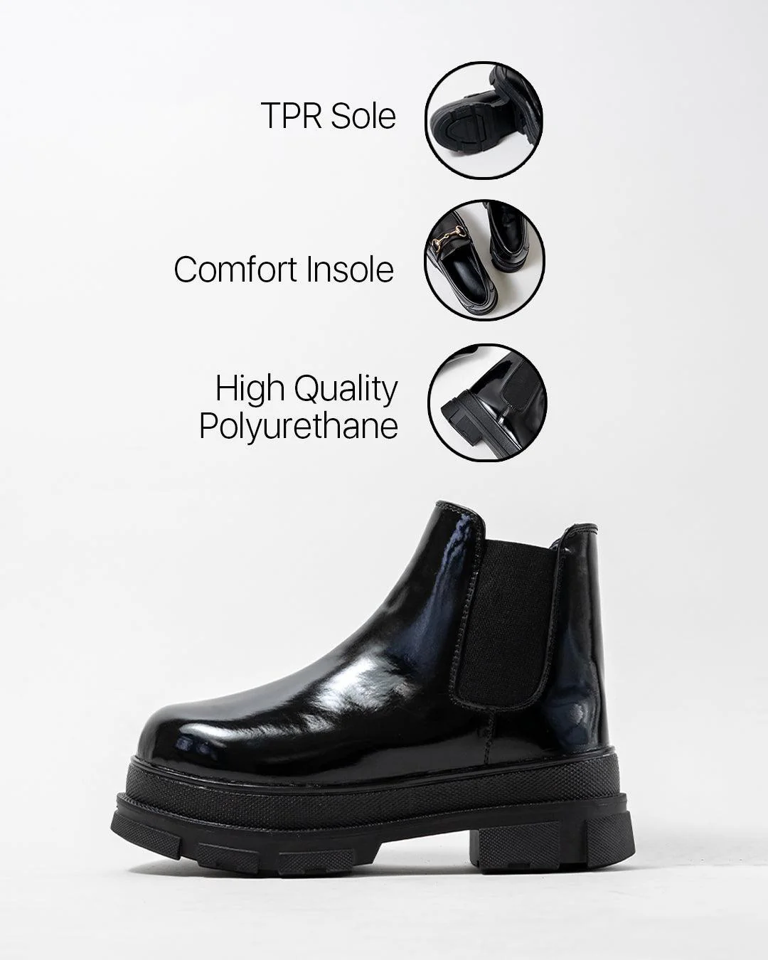 Back To School Aesthetics Black  Boots - Image 9