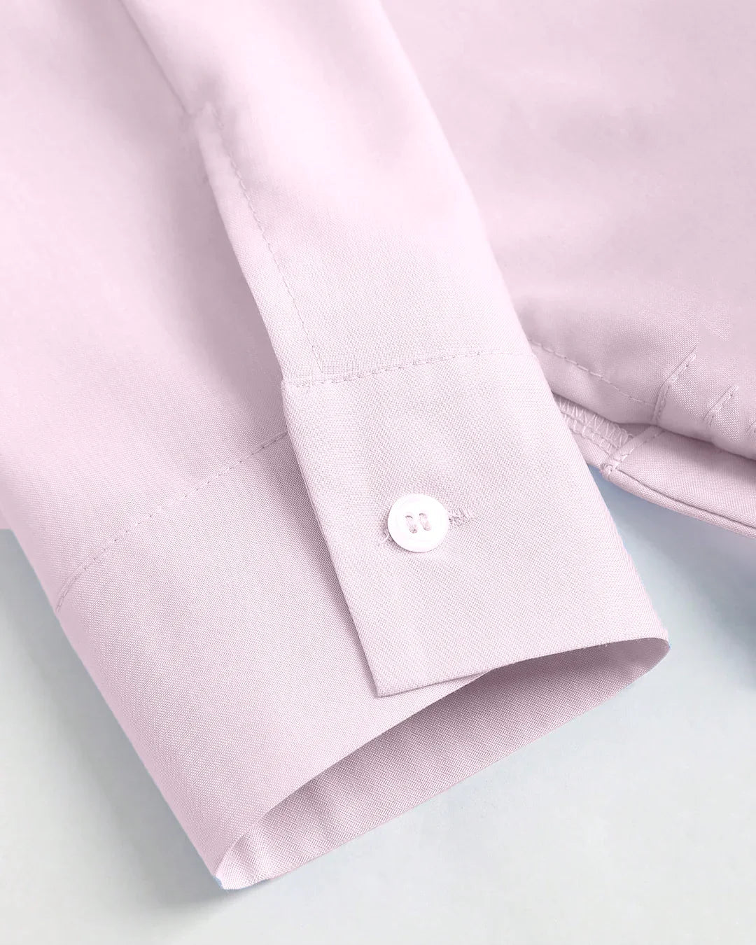 Pink Ruched Shirt Dress with Long Sleeves - Image 4
