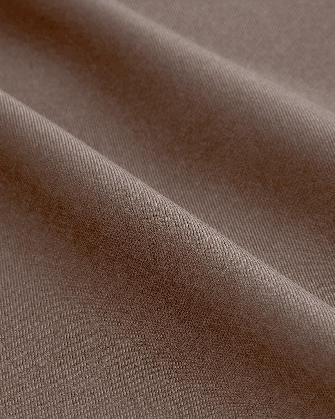 Plain Collar Sleeveless Jumpsuit With Pockets And Belt In Brown - Image 4
