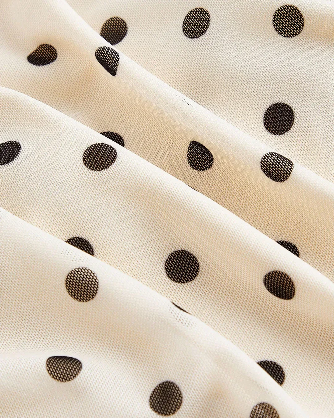 Polka Dot Bow Detail Crop Top & Asymmetric Hem Midi Skirt Two-Piece Set - Image 3