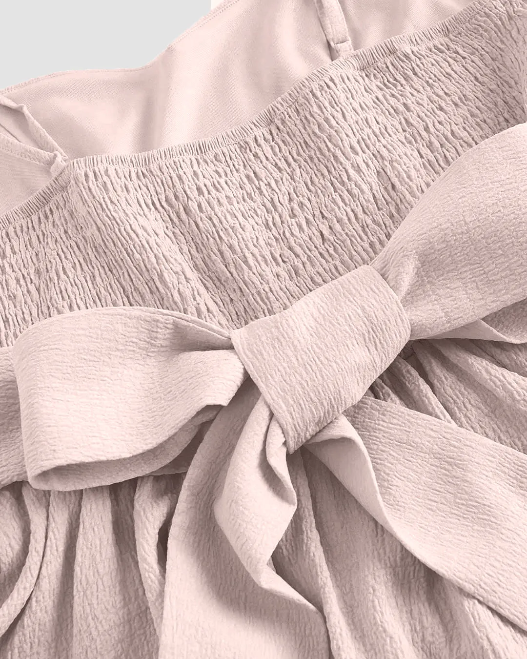 Powder Pink Sleeveless Flared Mini Dress - Image 3