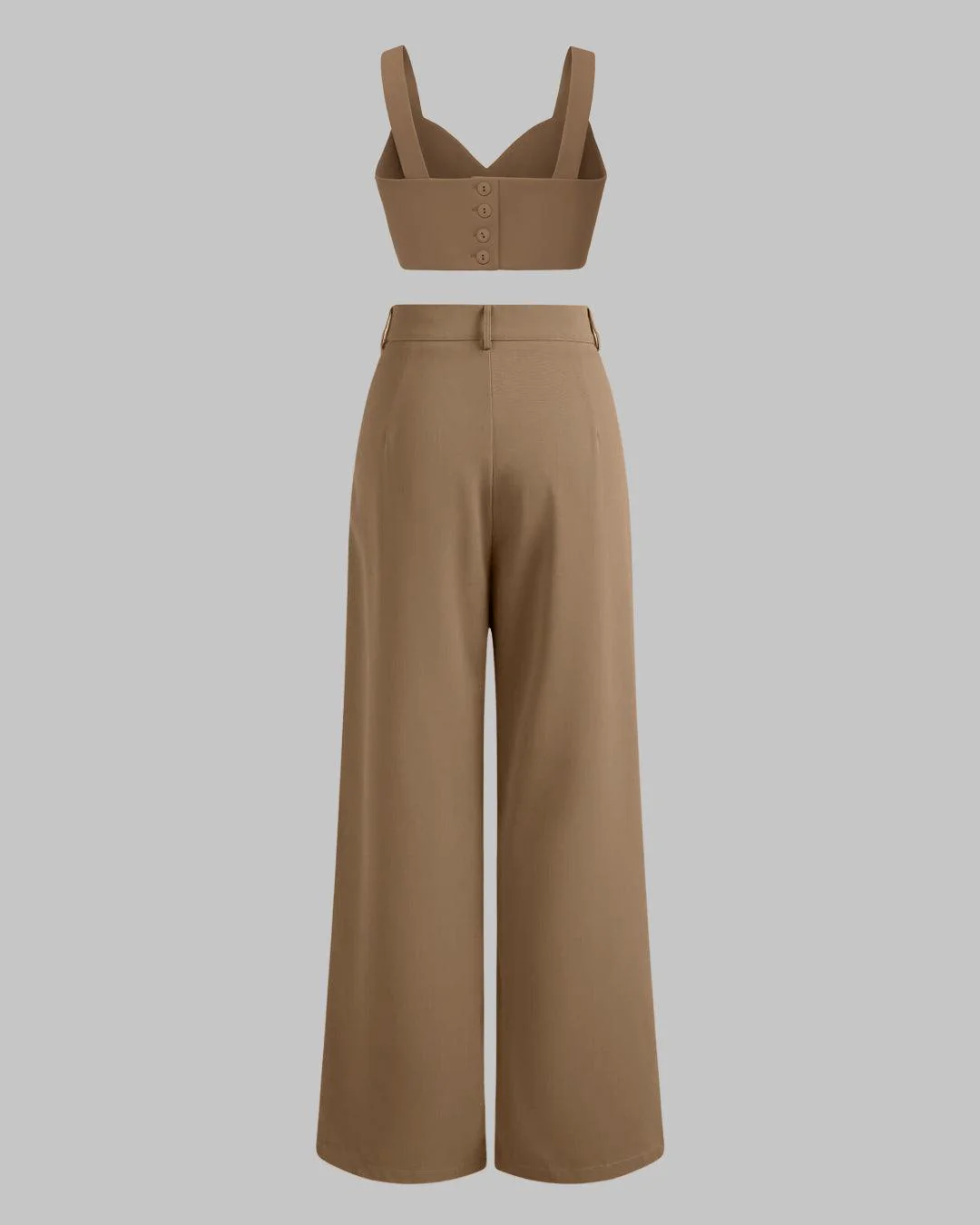 Premium Quality Set Of Two Cropped Top With Korean Style Baggy Trouser - Image 2
