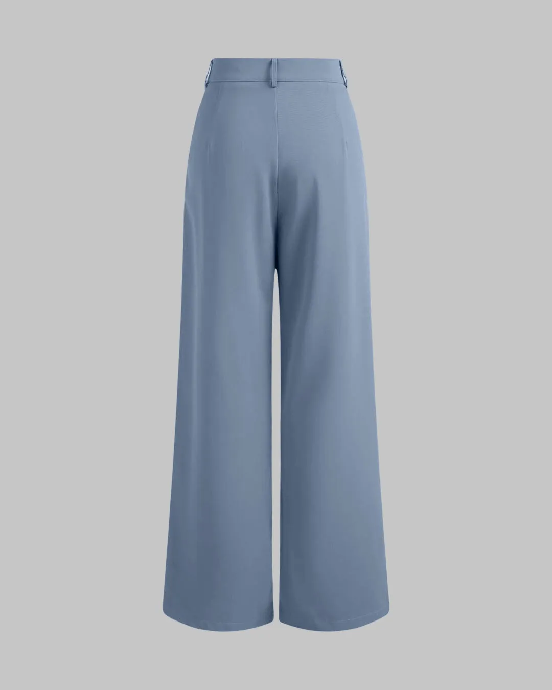 Premium Quality Set Of Two Cropped Top With Korean Style Baggy Trouser In Blue - Image 7