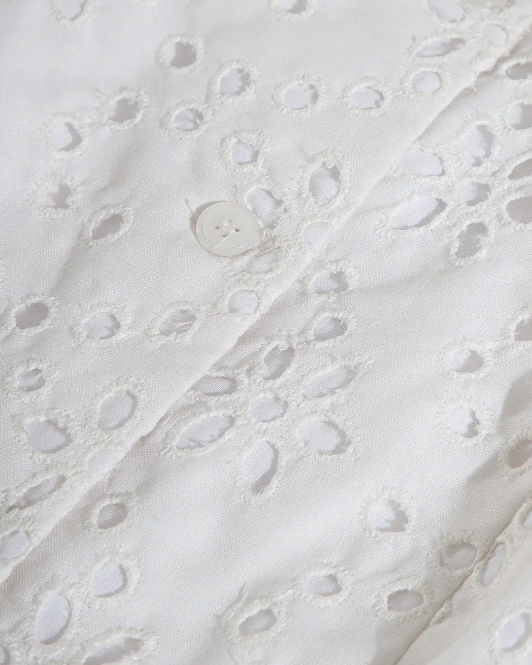 Printed Sleeveless Embroidered Eyelet Top - Image 3