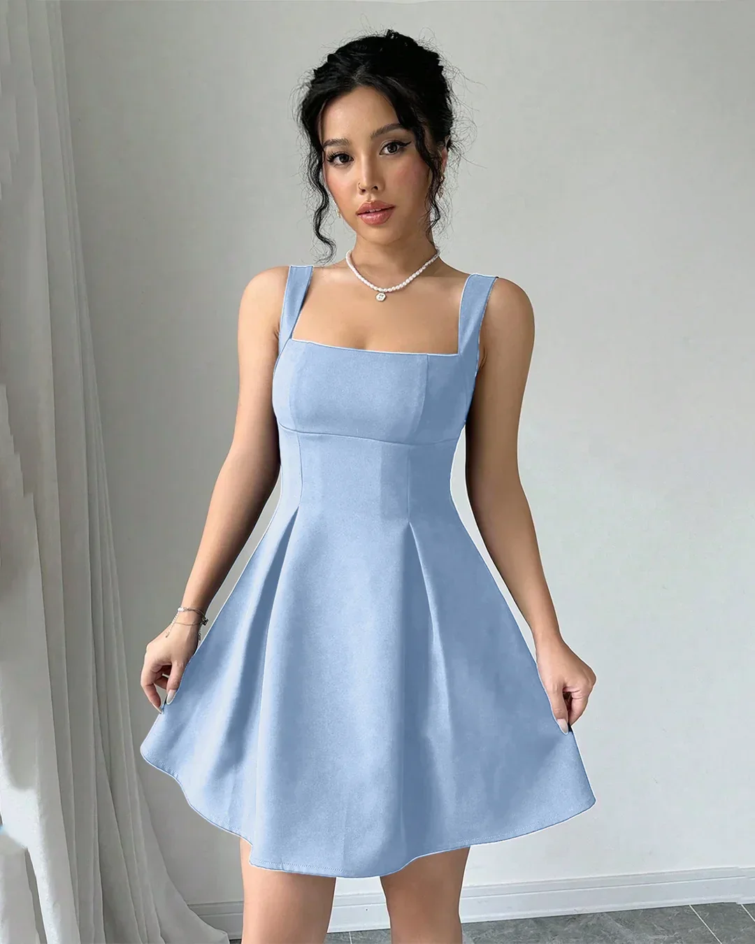 Rainwash Fit and Flare Sleeveless Mini Dress - Image 2