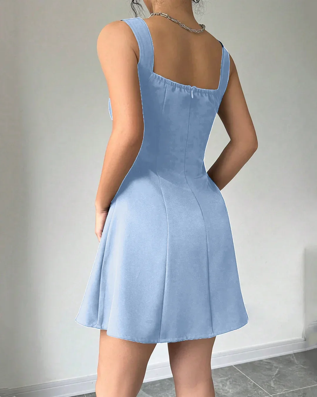 Rainwash Fit and Flare Sleeveless Mini Dress - Image 3