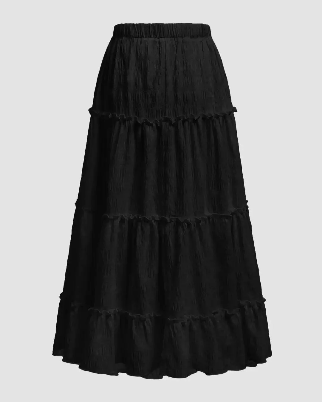 Retro Casual High Waist Women's Long Casual Skirt - Image 2