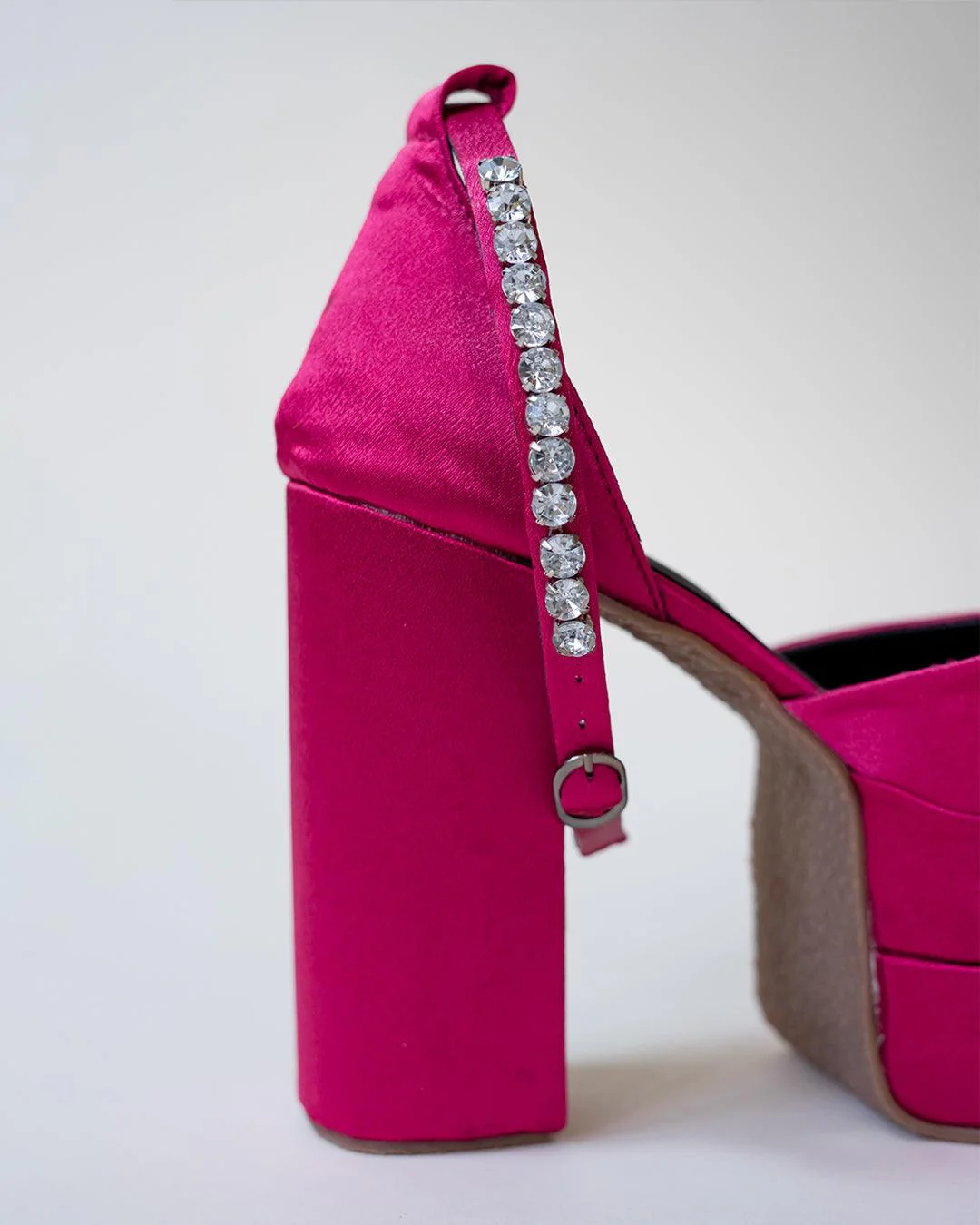 Rhinestone Platform Pink Heels - Image 3