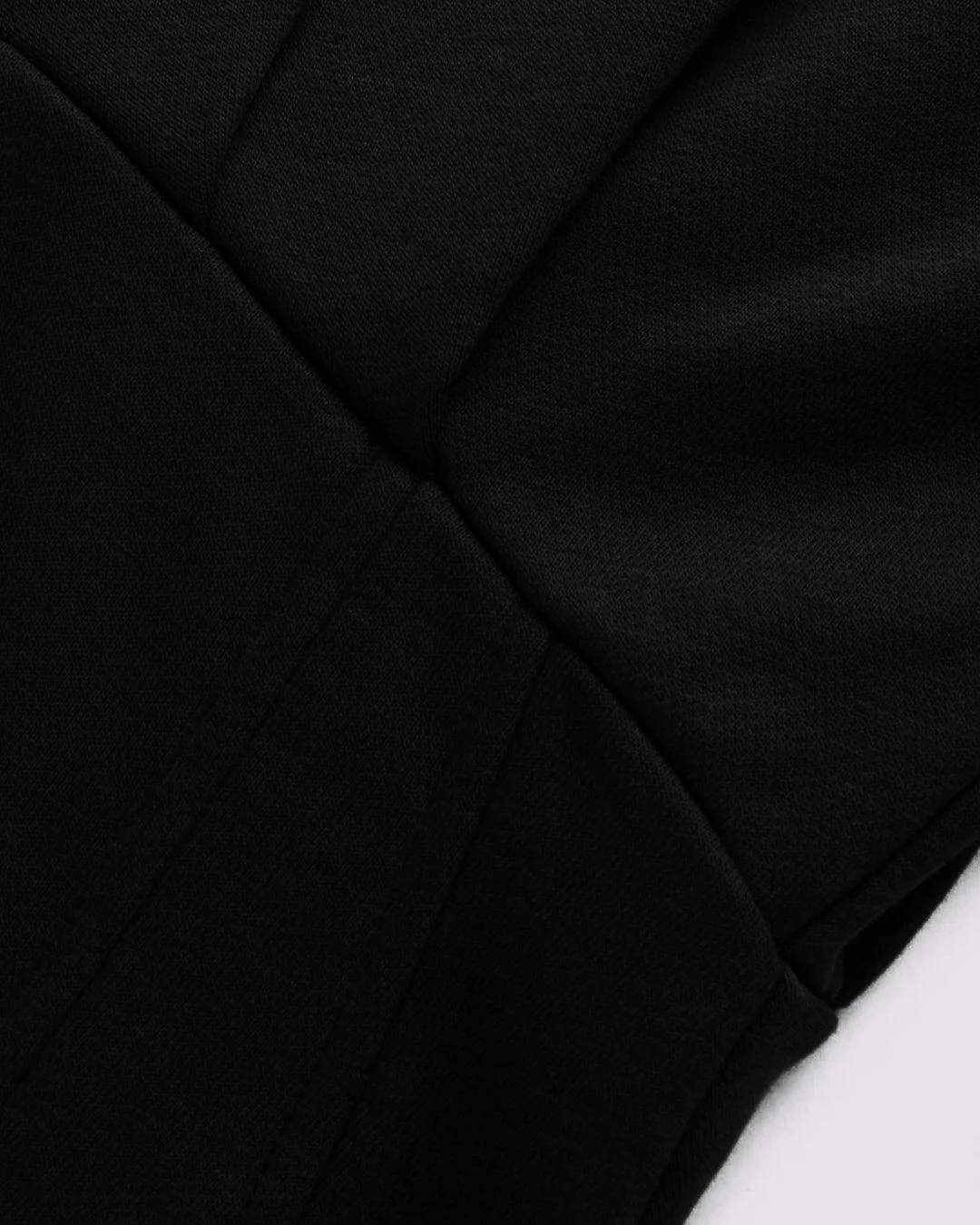 Round Neckline Asymmetrical Ruffle Mini Dress In Black - Image 3