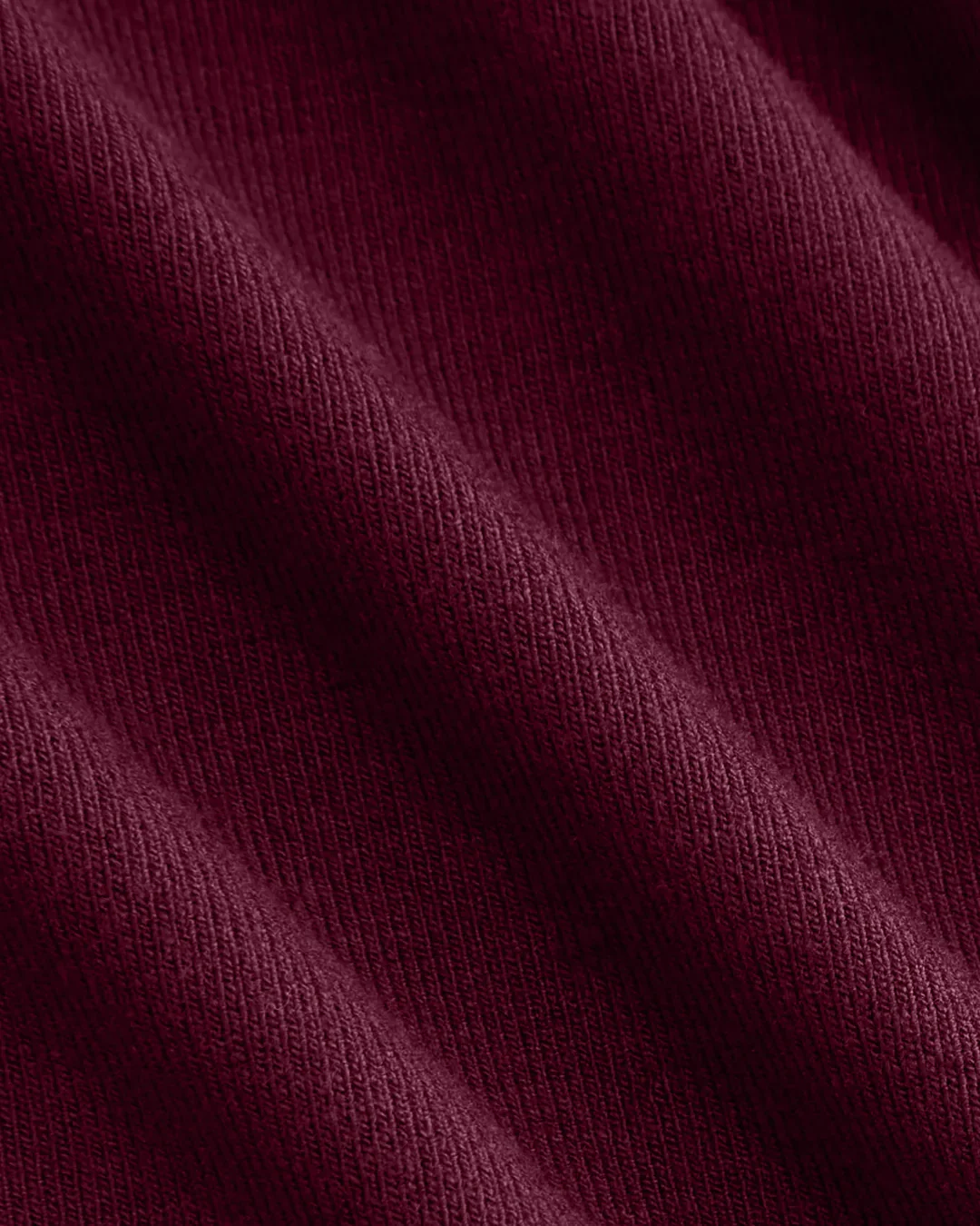 Round Neckline Long Sleeve Ruffle Trim Top in Burgundy - Image 4
