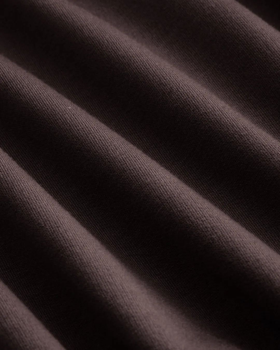 Round Neckline Ruched Sweatshirt In Chocolate Brown - Image 3