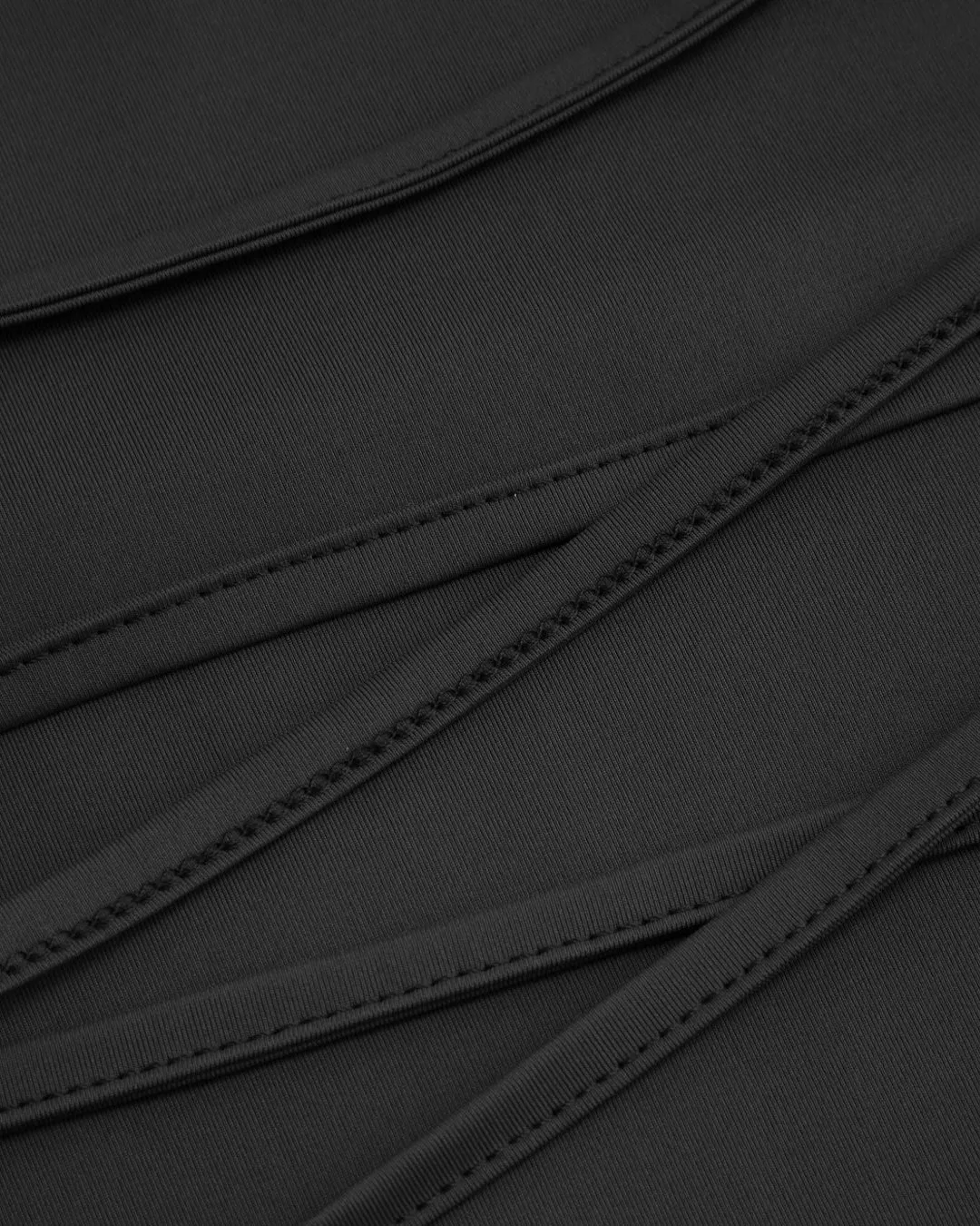 Round Neckline Ruffle Ruched Lace Up Midi Dress Curve & Plus in Black - Image 4