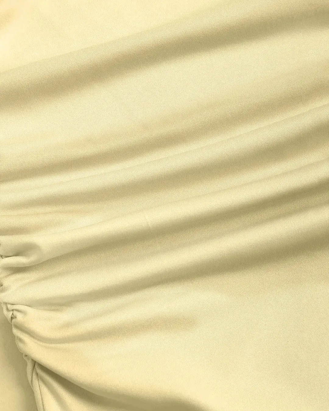 Ruched Waist Cap Sleeve Bodycon Midi Dress in Vanilla - Image 4