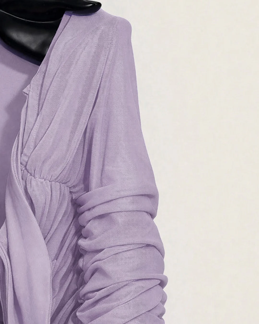 Ruffle Hem Square Neck Mini Fitted Dress in Lilac - Image 3